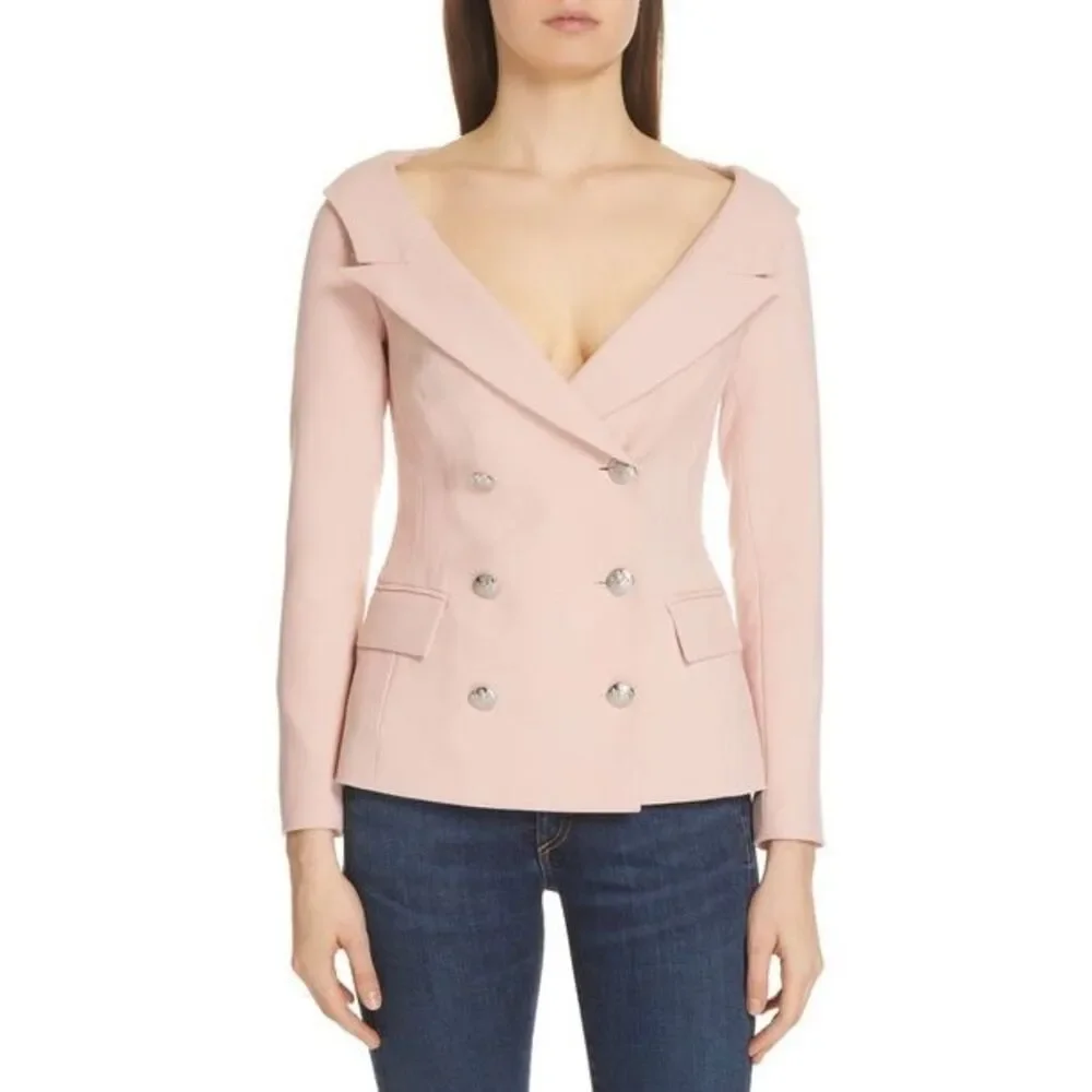 Veronica Beard Frayne Blazer Pink Double Breasted Size 12 - Picture 2 of 11